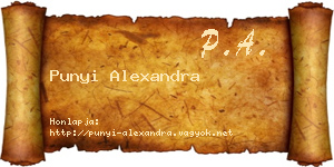 Punyi Alexandra névjegykártya